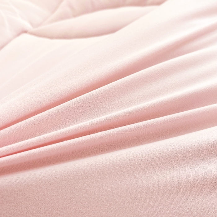 91家纺网 家纺一手货源 找家纺 梦初语 2022年A类针织棉大豆纤维冬被 典雅粉