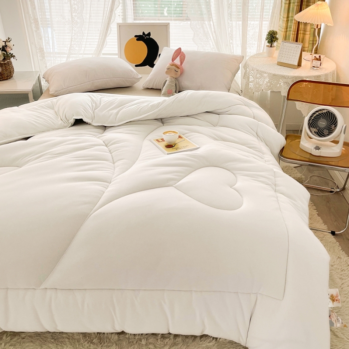 91家纺网 家纺一手货源 找家纺 梦初语 2022年A类针织棉大豆纤维冬被 浩瀚白