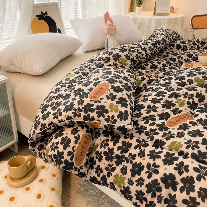 91家纺网 家纺一手货源 找家纺 梦初语 2022年A类针织棉大豆纤维冬被 水墨花