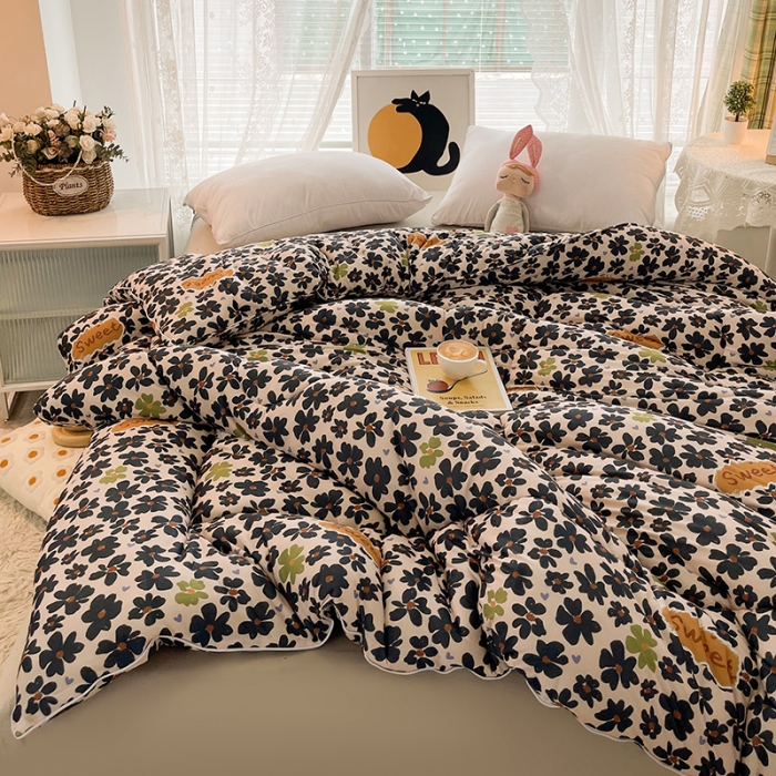 91家纺网 家纺一手货源 找家纺 梦初语 2022年A类针织棉大豆纤维冬被 水墨花