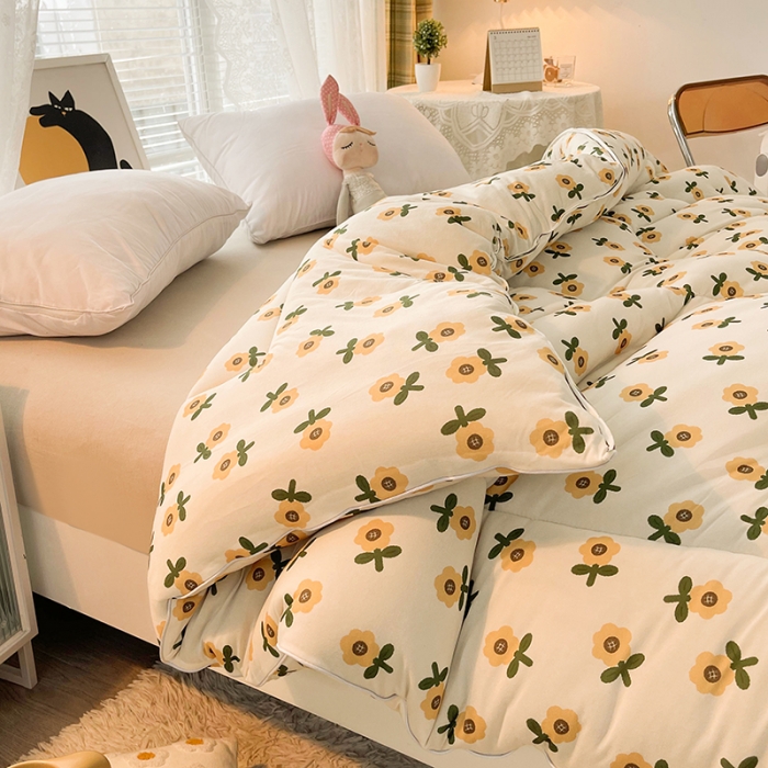 91家纺网 家纺一手货源 找家纺 梦初语 2022年A类针织棉大豆纤维冬被 小香槟