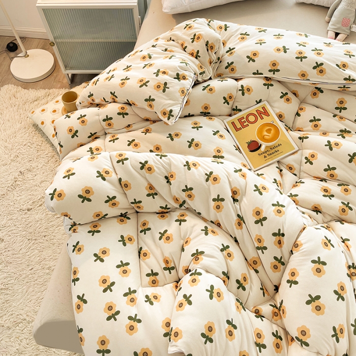 91家纺网 家纺一手货源 找家纺 梦初语 2022年A类针织棉大豆纤维冬被 小香槟