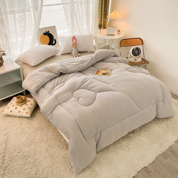 91家纺网 家纺一手货源 找家纺 梦初语 2022年A类针织棉大豆纤维冬被 星空灰