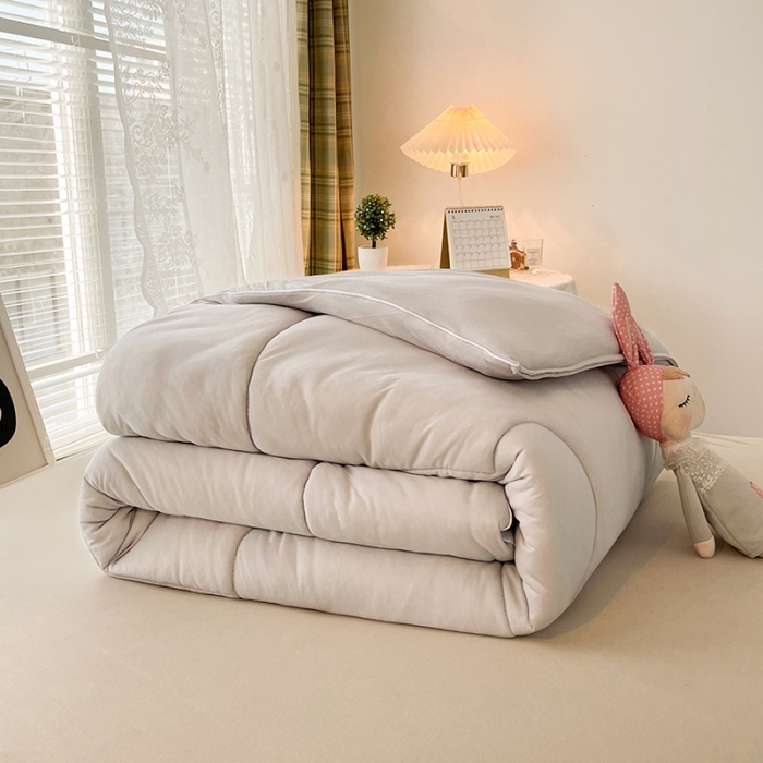 91家纺网 家纺一手货源 找家纺 梦初语 2022年A类针织棉大豆纤维冬被 星空灰