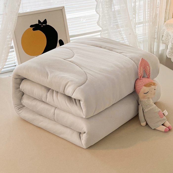 91家纺网 家纺一手货源 找家纺 梦初语 2022年A类针织棉大豆纤维冬被 星空灰