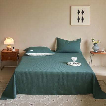 （总）时光里 2022新款60支纯棉华夫格系列-床单