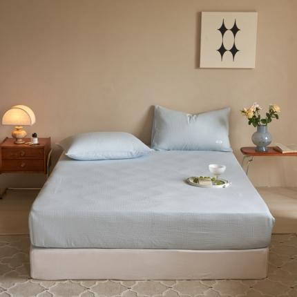 91家纺网 家纺一手货源 找家纺 （总）时光里 2022新款60支纯棉华夫格系列-床笠