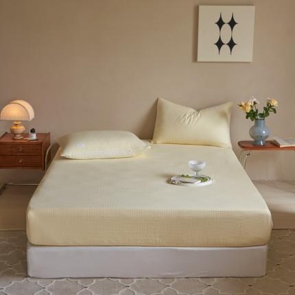 91家纺网 家纺一手货源 找家纺 （总）时光里 2022新款60支纯棉华夫格系列-床笠