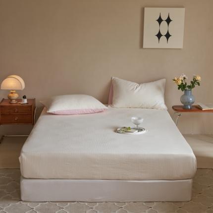 91家纺网 家纺一手货源 找家纺 （总）时光里 2022新款60支纯棉华夫格系列-床笠