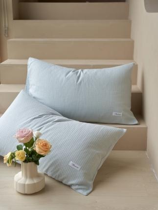 91家纺网 家纺一手货源 找家纺 （总）时光里 新款60支纯棉华夫格系列-枕套48x74cm