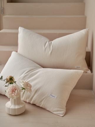 91家纺网 家纺一手货源 找家纺 （总）时光里 新款60支纯棉华夫格系列-枕套48x74cm