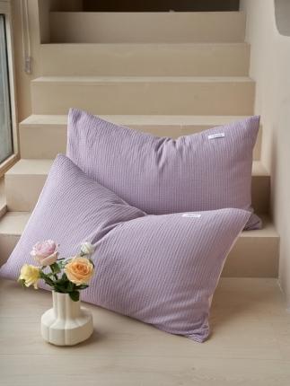 91家纺网 家纺一手货源 找家纺 （总）时光里 新款60支纯棉华夫格系列-枕套48x74cm