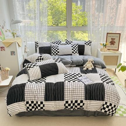 91家纺网 家纺一手货源 找家纺 （总）雅居纺 2022新款牛奶绒印花四件套