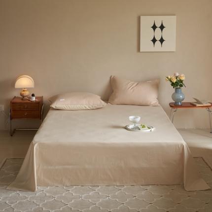 91家纺网 家纺一手货源 找家纺 （总）时光里 2022新款水洗棉纯色床单床笠