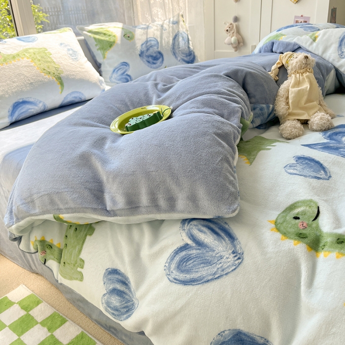 91家纺网 家纺一手货源 找家纺 （总）雅居纺 2022新款牛奶绒印花四件套