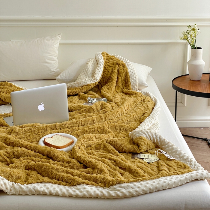 91家纺网 家纺一手货源 找家纺 （总）梦享生活 2022新款豆豆绒毛毯