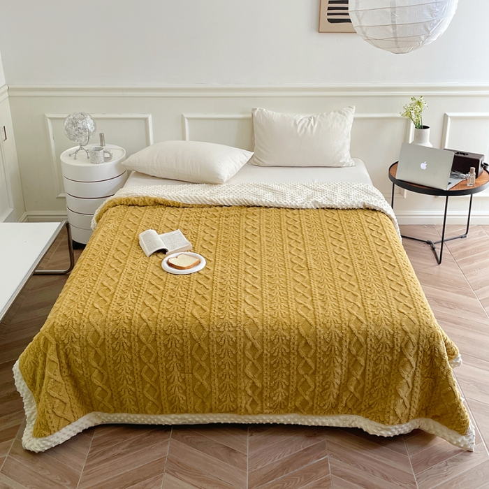 91家纺网 家纺一手货源 找家纺 （总）梦享生活 2022新款豆豆绒毛毯