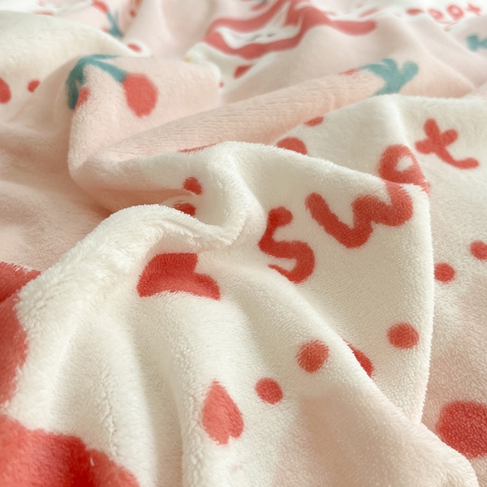 91家纺网 家纺一手货源 找家纺 雅居纺 2022新款牛奶绒印花四件套 蝴蝶结小兔