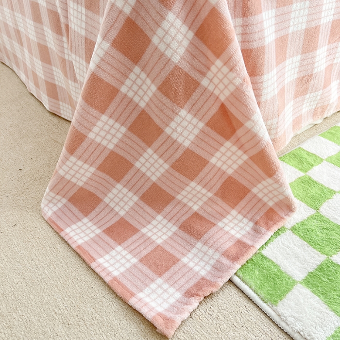 91家纺网 家纺一手货源 找家纺 雅居纺 2022新款牛奶绒印花四件套 蝴蝶结小兔