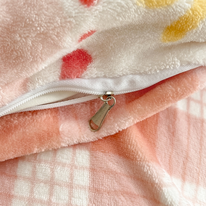 91家纺网 家纺一手货源 找家纺 雅居纺 2022新款牛奶绒印花四件套 蝴蝶结小兔