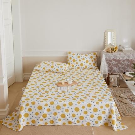 91家纺网 家纺一手货源 找家纺 （总）时光里 2022新款双层纱印花床单床笠