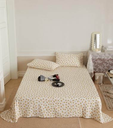 91家纺网 家纺一手货源 找家纺 （总）时光里 2022新款双层纱印花床单床笠