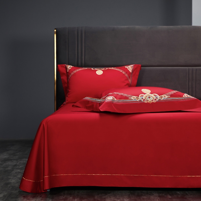 91家纺网 家纺一手货源 找家纺 (总) 缔缦 2022新款秋冬婚庆长绒棉刺绣多件套-宫廷富贵