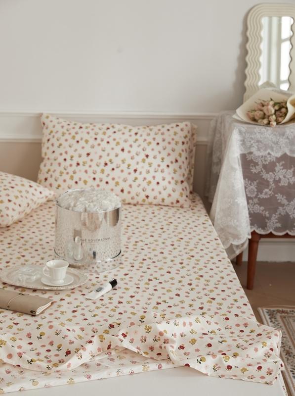 91家纺网 家纺一手货源 找家纺 （总）时光里 2022新款双层纱印花床单床笠