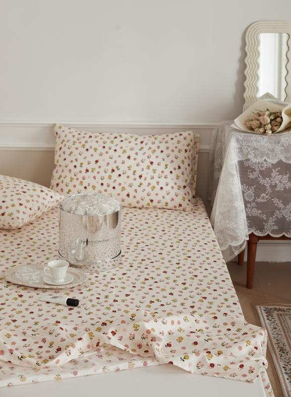 91家纺网 家纺一手货源 找家纺 （总）时光里 2022新款双层纱印花床单床笠