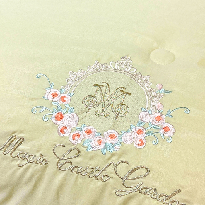 91家纺网 家纺一手货源 找家纺 2023丽卡家纺-梦露刺绣款春秋被子被芯冬被 绿色