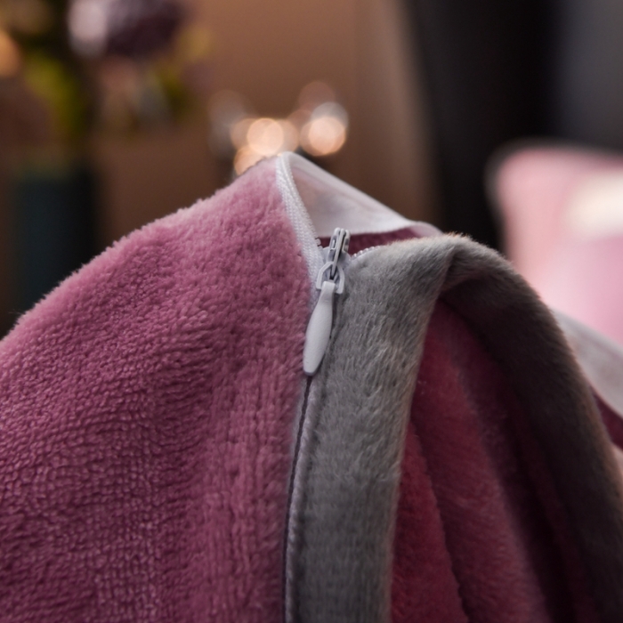 91家纺网 家纺一手货源 找家纺 啊雅家居 2026新款纯色包边双面牛奶绒四件套 包豆沙