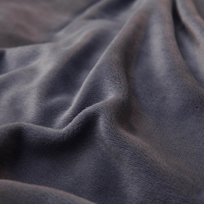 91家纺网 家纺一手货源 找家纺 啊雅家居 2026新款纯色包边双面牛奶绒四件套 包灰色