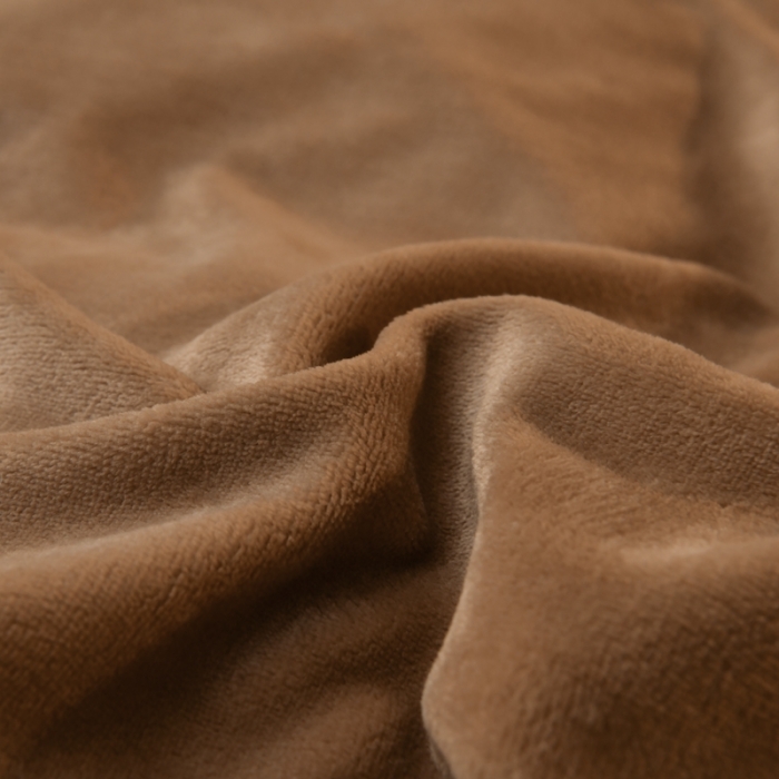 91家纺网 家纺一手货源 找家纺 啊雅家居 2026新款纯色包边双面牛奶绒四件套 包咖色