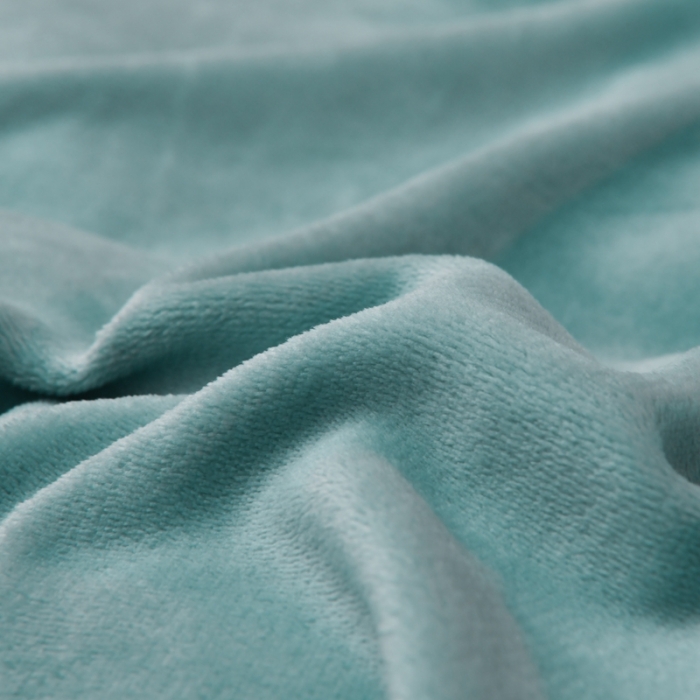 91家纺网 家纺一手货源 找家纺 啊雅家居 2026新款纯色包边双面牛奶绒四件套 包水绿