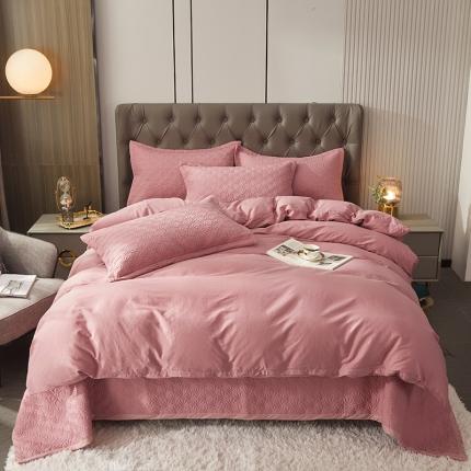 91家纺网 家纺一手货源 找家纺 （总）梦精灵 2025新款简约纯色13372全棉被套单品纯棉