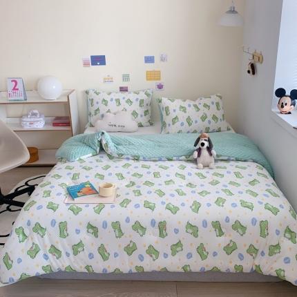 91家纺网 家纺一手货源 找家纺 星期八 2022新款针织棉豆豆被被子被芯 小鳄鱼