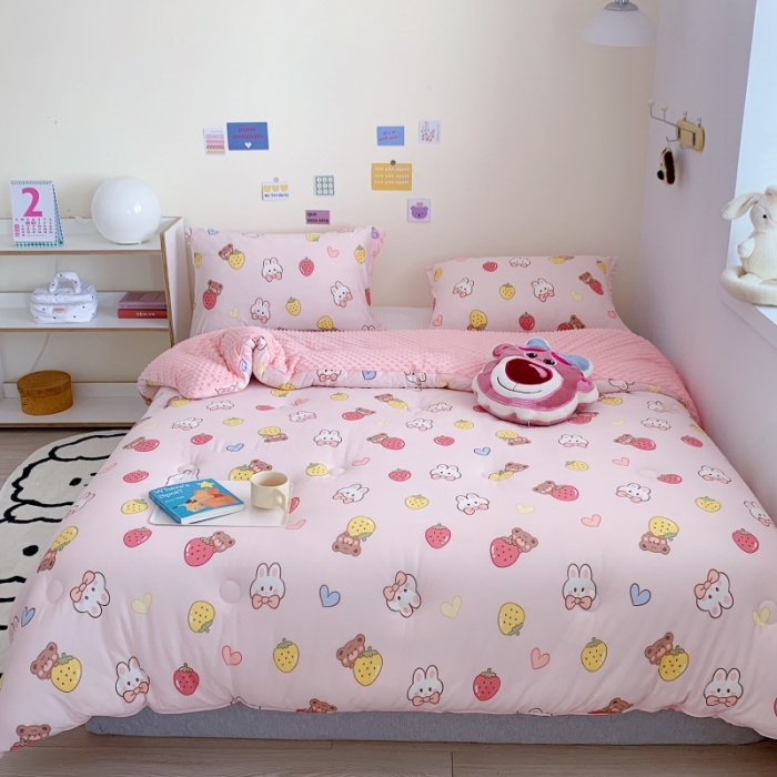 91家纺网 家纺一手货源 找家纺 （总）星期八 2022新款针织棉豆豆被被子被芯