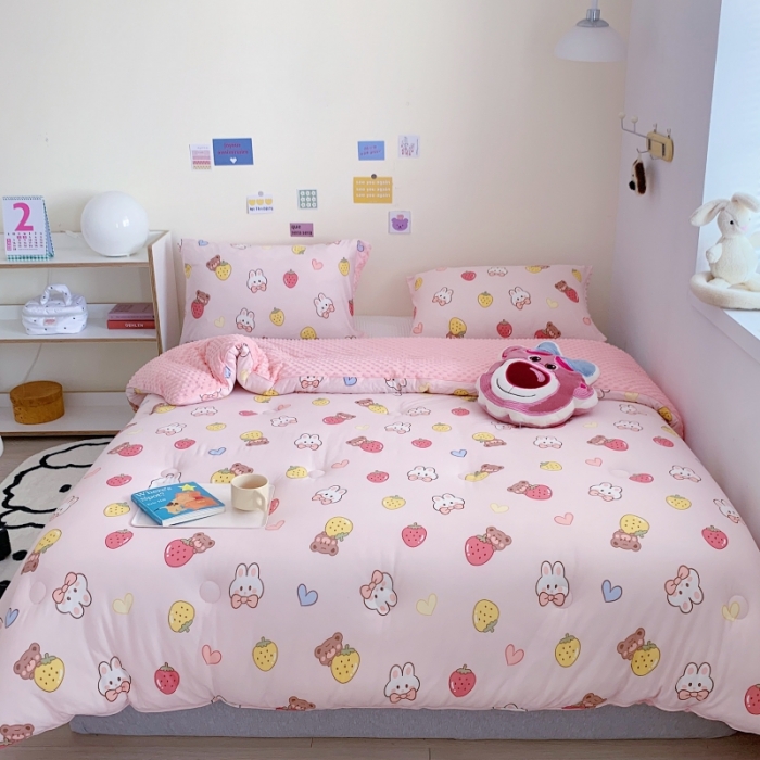 91家纺网 家纺一手货源 找家纺 （总）星期八 2022新款针织棉豆豆被被子被芯