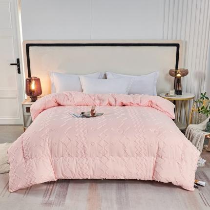 丽卡家纺2023新款米兰雕花子母被被子被芯系列 粉玉