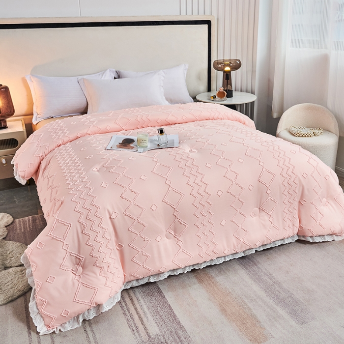 91家纺网 家纺一手货源 找家纺 （总）丽卡家纺2023新款米兰雕花春秋被被子被芯系列