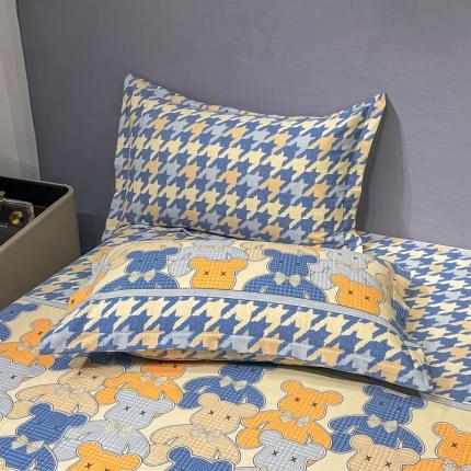 91家纺网 家纺一手货源 找家纺 （总）2023新款加厚活性全棉磨毛枕套单件单品印花纯棉枕套