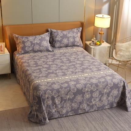 总-2023新款加厚活性全棉磨毛床单单件/单床单单品被单斜纹