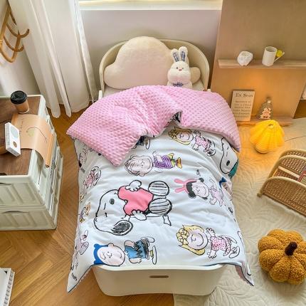 91家纺网 家纺一手货源 找家纺 （总）BOSS 2024新款全棉豆豆绒冬被-史努比