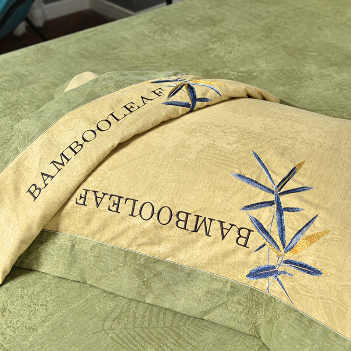 91家纺网 家纺一手货源 找家纺 梦柏家纺 2022新款亲肤雅棉绣花四件套 茶色