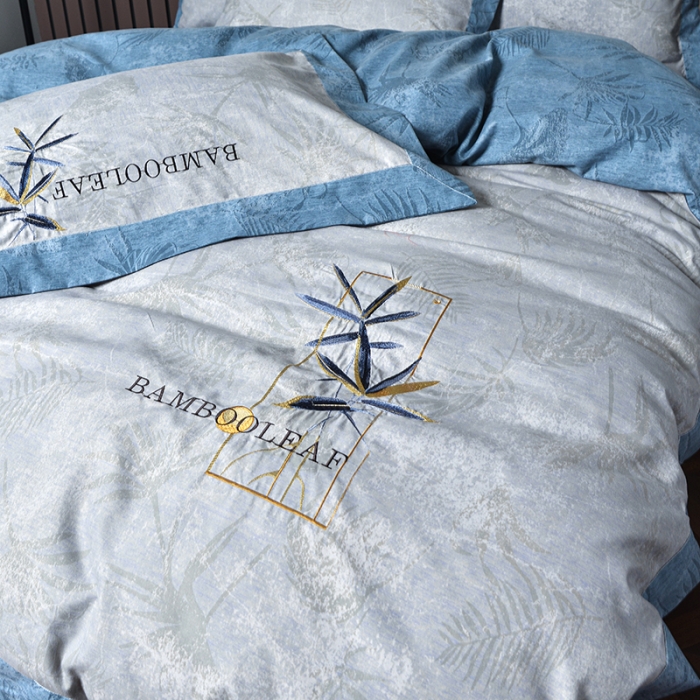 91家纺网 家纺一手货源 找家纺 梦柏家纺 2022新款亲肤雅棉绣花四件套 魔力灰