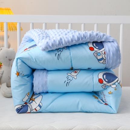 91家纺网 家纺一手货源 找家纺 嗨皮宝贝2022新款全棉卡通儿童豆豆绒被子被芯 宇航漫步