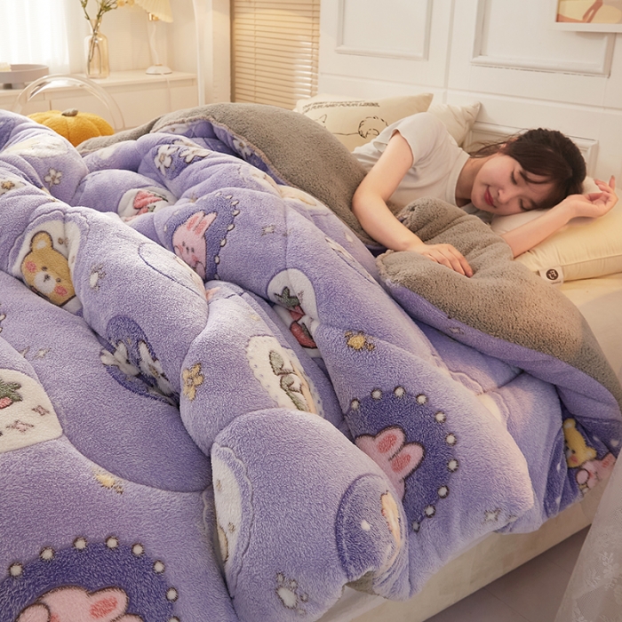 91家纺网 家纺一手货源 找家纺 总梦初语2022雪花绒羊羔绒冬被被子被芯-仓储充足-量大价优