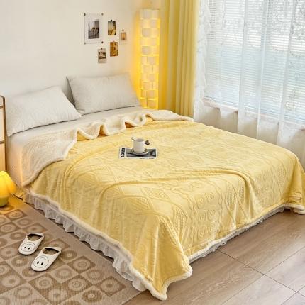 91家纺网 家纺一手货源 找家纺 （总）寐居 2022新款烂花牛奶绒羊羔绒多功能毛毯