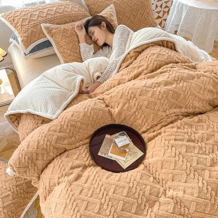 91家纺网 家纺一手货源 找家纺 2025年新款】塔芙绒多功能毛毯被套毯子加厚两用珊瑚绒法兰绒冬季加绒
