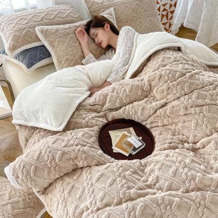91家纺网 家纺一手货源 找家纺 2025年新款】塔芙绒多功能毛毯被套毯子加厚两用珊瑚绒法兰绒冬季加绒